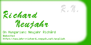 richard neujahr business card